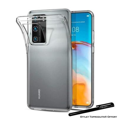Soft Case for Huawei P40 Transparent Ultra-thin Silicone Gel with Toproduits® Stylus