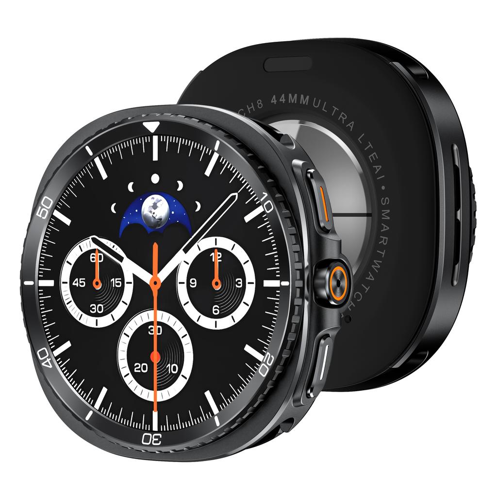 Schutzhülle aus Aluminiumlegierung für Samsung Galaxy Watch 8, Metallgehäuse, Zubehör, Hartrahmen, Metall-Schutzstoßstange für Samsung Galaxy Watch 8 (44 mm, 40 mm)