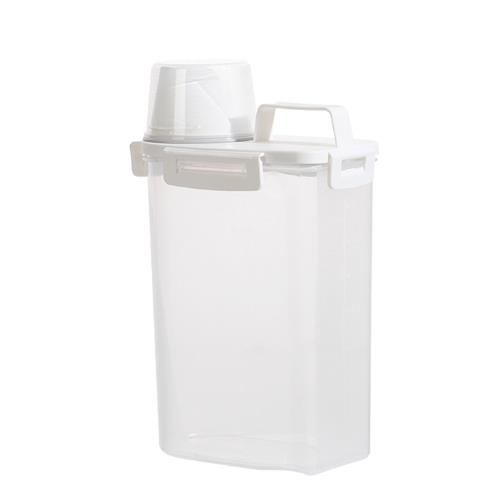 2.5L Four Button Sealed Household Rice Bucket Moisture proof Sealed Storage Canned Rice, Grains and Coarse Grains Storage Box чистый