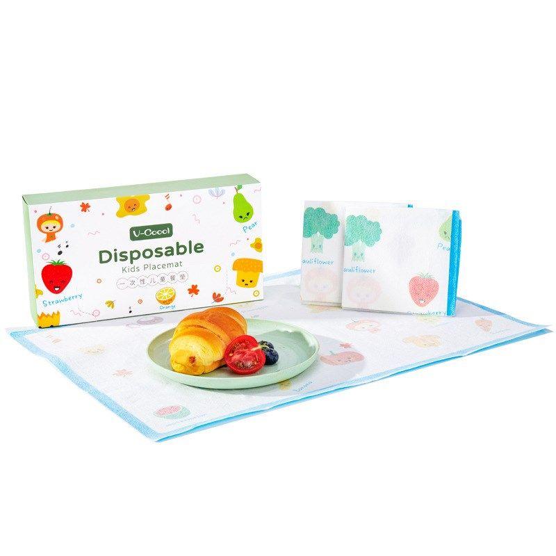 

Disposable Placemats, Portable Outdoor Baby Table Mats, Oil-Proof and Waterproof, Kidsren s Dining Chair Tablecloths, Individually Packaged White Cute Pet Patterns