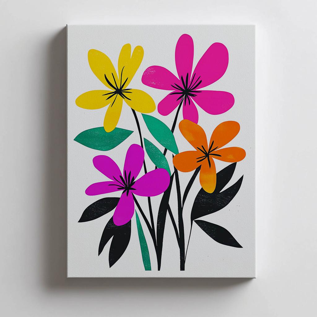 Floral Harmony Poster Floral Harmony Poster, 40X50 Cm, Frameless, Matte Paper 230 Gsm