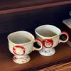 Japan Exports Medieval Clay Spray-Painted Rabbit Ceramic Cup High-Value Coffee Cup Goblet Japanese Style