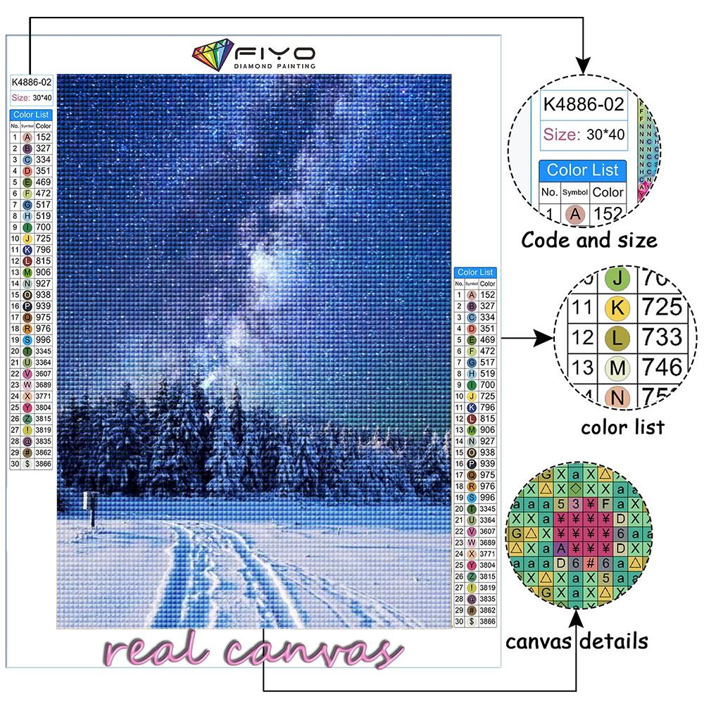 5D Diamond Painting Snow Scene DIY Diamond Embroidery Rhinestone Home Decoration