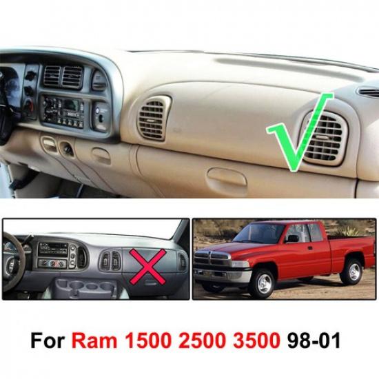 Dashmat Dashboard Cover Dash Mat For Dodge RAM 1500 2500 3500 1998-2001 2000 99