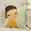 Art Master YYoshitomo NNara Pillow Case Natural Linen DoubleSided Printing Sofa Home Decor Cushion Cover