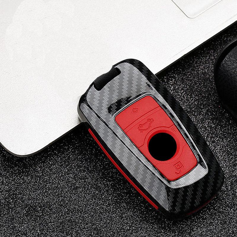 Carbon Fiber Car Key Fob Case Skin Cover For Bmw 3 4 5 Series 320I 530I 550I F20 F21 F30 F31 F25 F01 F02 Car Key Case