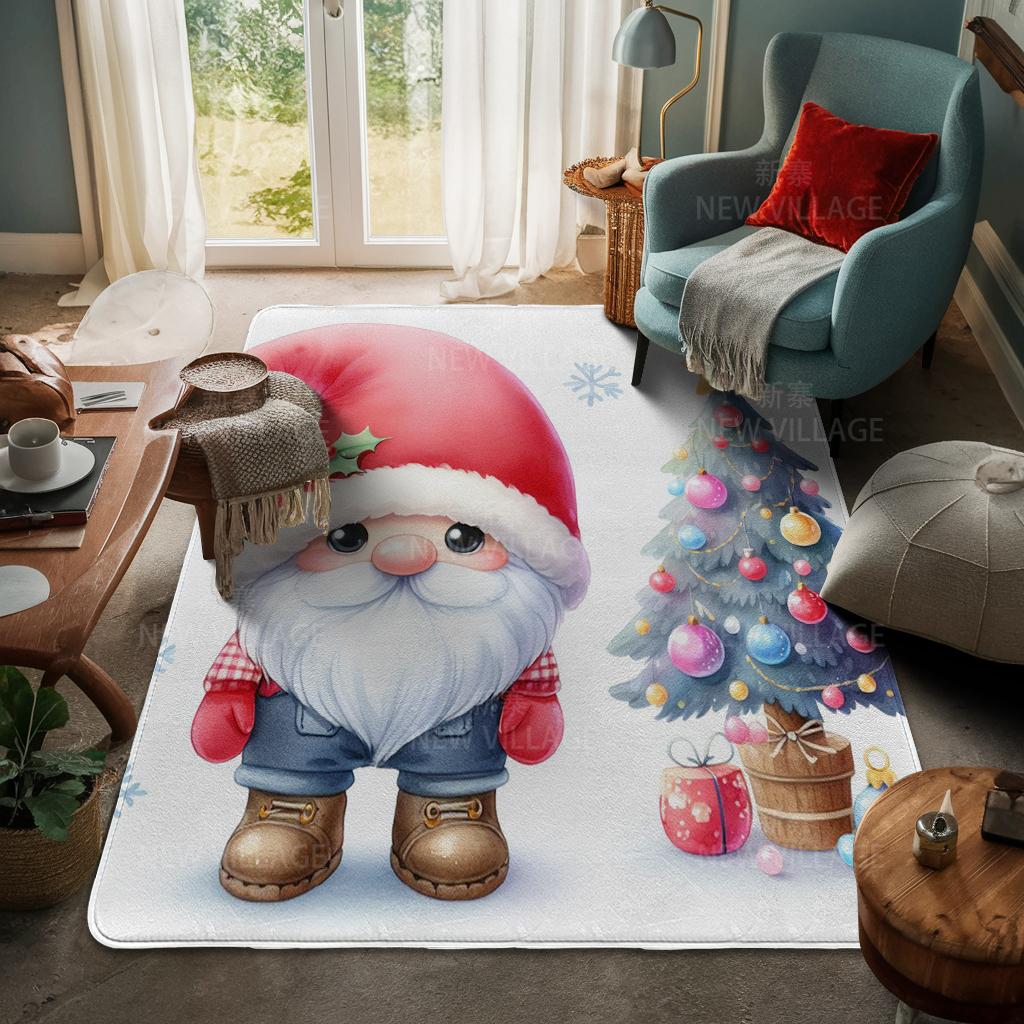 House Entrance Carpet Home Door Mat Living Room Bath Foot Bathroom Non-slip Water Absorption Rugs Bath Merry Christmas Winter