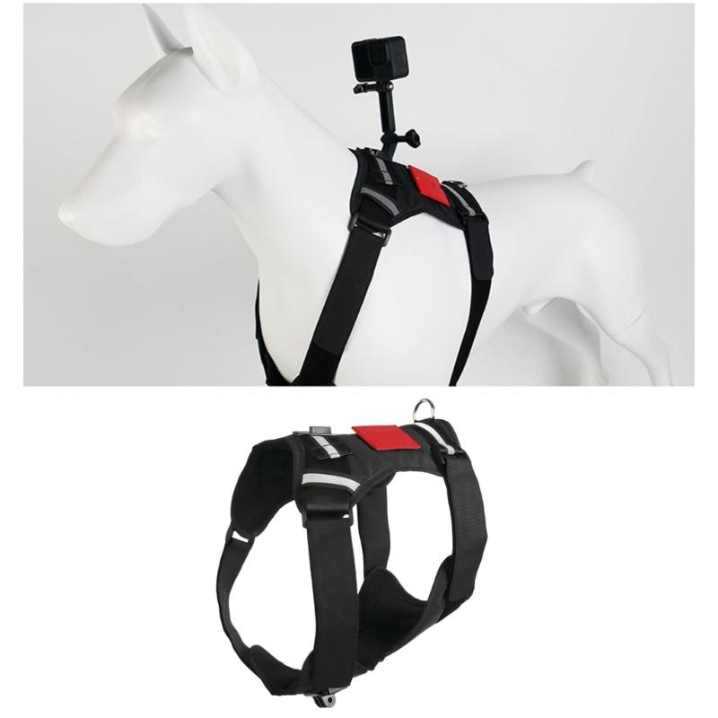 Recording Dog Harness Mount For Action Cameras Easy Clip On Design Adjustable Strap For 8-35kg Active Budding Pets