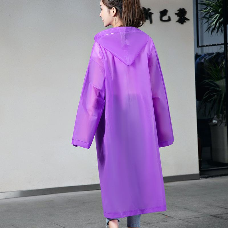 EVA matte adult non-disposable raincoat thickened long light portable unisex logo