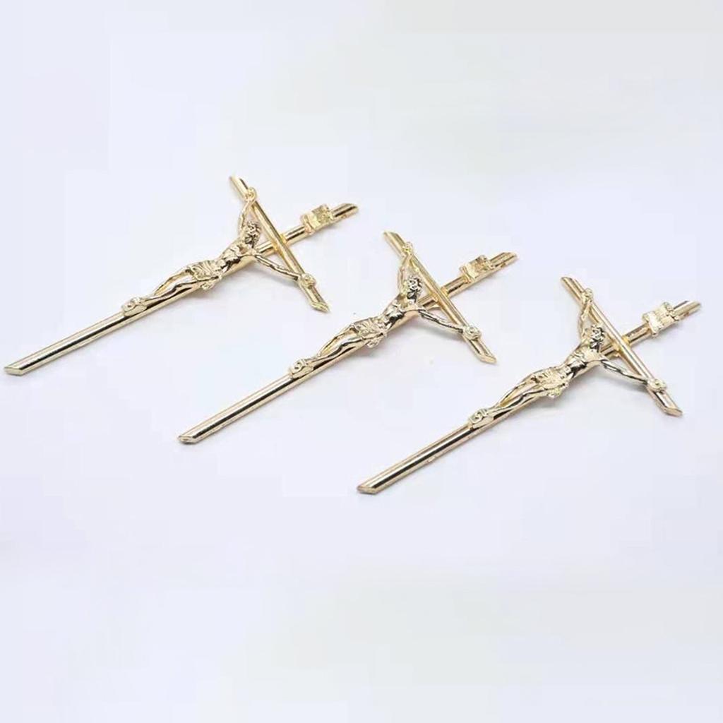 10pcs Catholic Cross Handheld Crucifix Wall Cross Pendant Prayer Decoration for Church Ornaments Religious Baptism Gift