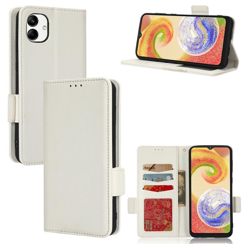 Compatible Leather Flip Case with Card Holder for Samsung Galaxy A04 4G & M13 5G - Lychee Pattern