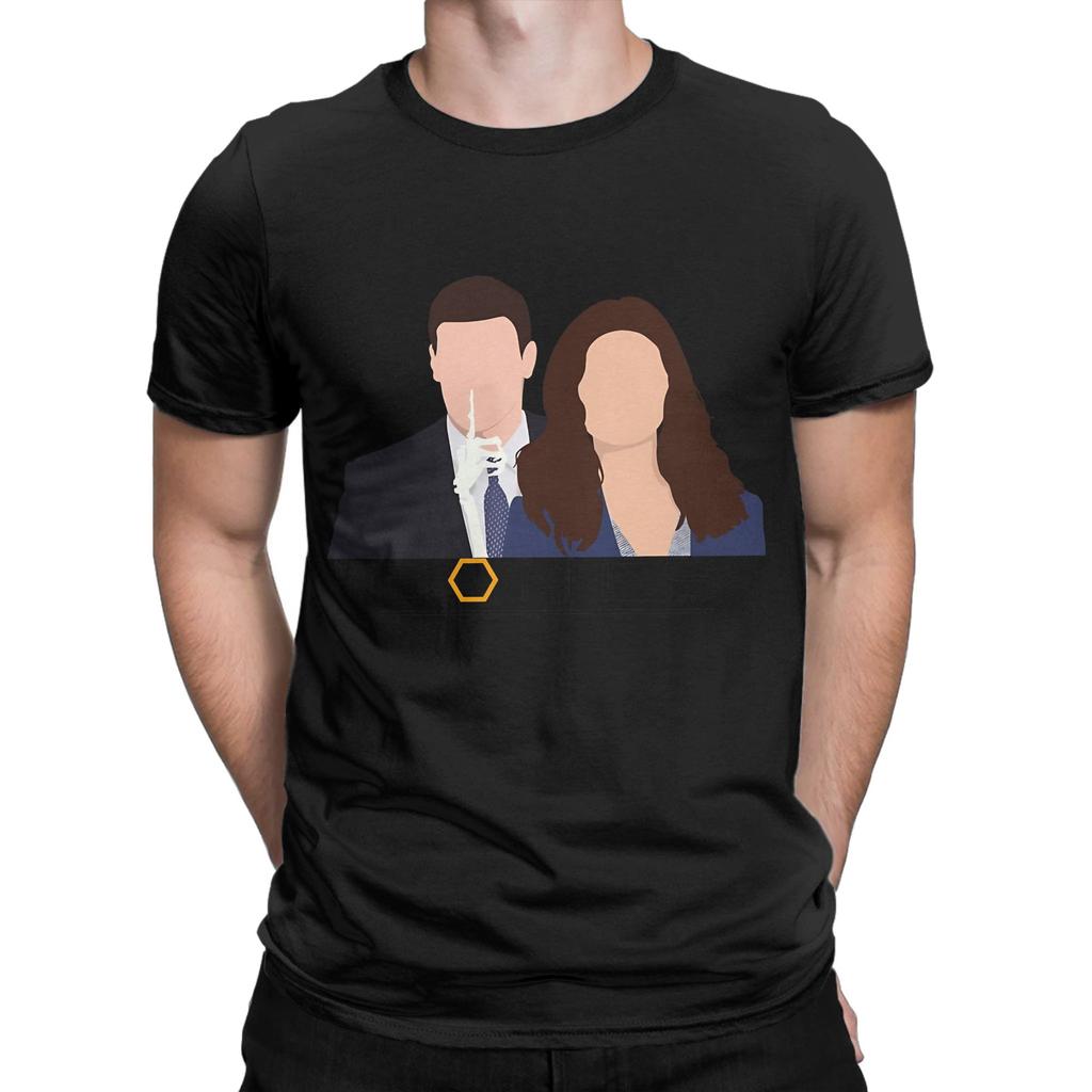 Temperance and Seeley Bones TV Graphic Funny 100 Cotton TShirt Temperance and Seeley Bones Tees Tops For Unisex