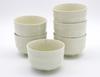 Mino Ware Japanese Cafe Series Echigo Bowls Small Set of 6 H7 X W10 X [Matcha & Bowls] White, (Size D10cm)