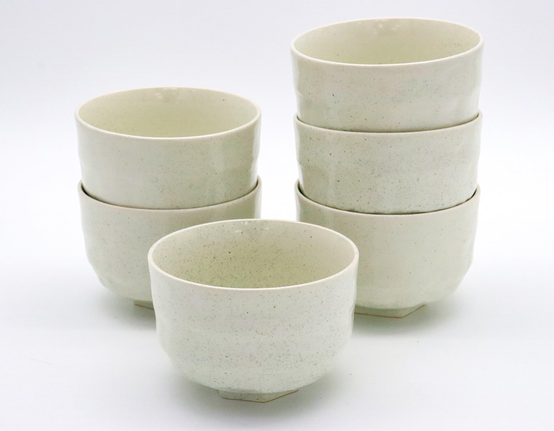

Mino Ware Japanese Cafe Series Echigo Bowls Small Set of 6 H7 x W10 x [Matcha & Bowls] White, (Size D10cm) белый
