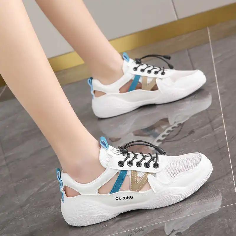 Fashion Tennis Sole Plataform Woman's Travel Shoes Woven Spring Summer Sneakers Sport And Fitness Out Special Use Tenids Novelties