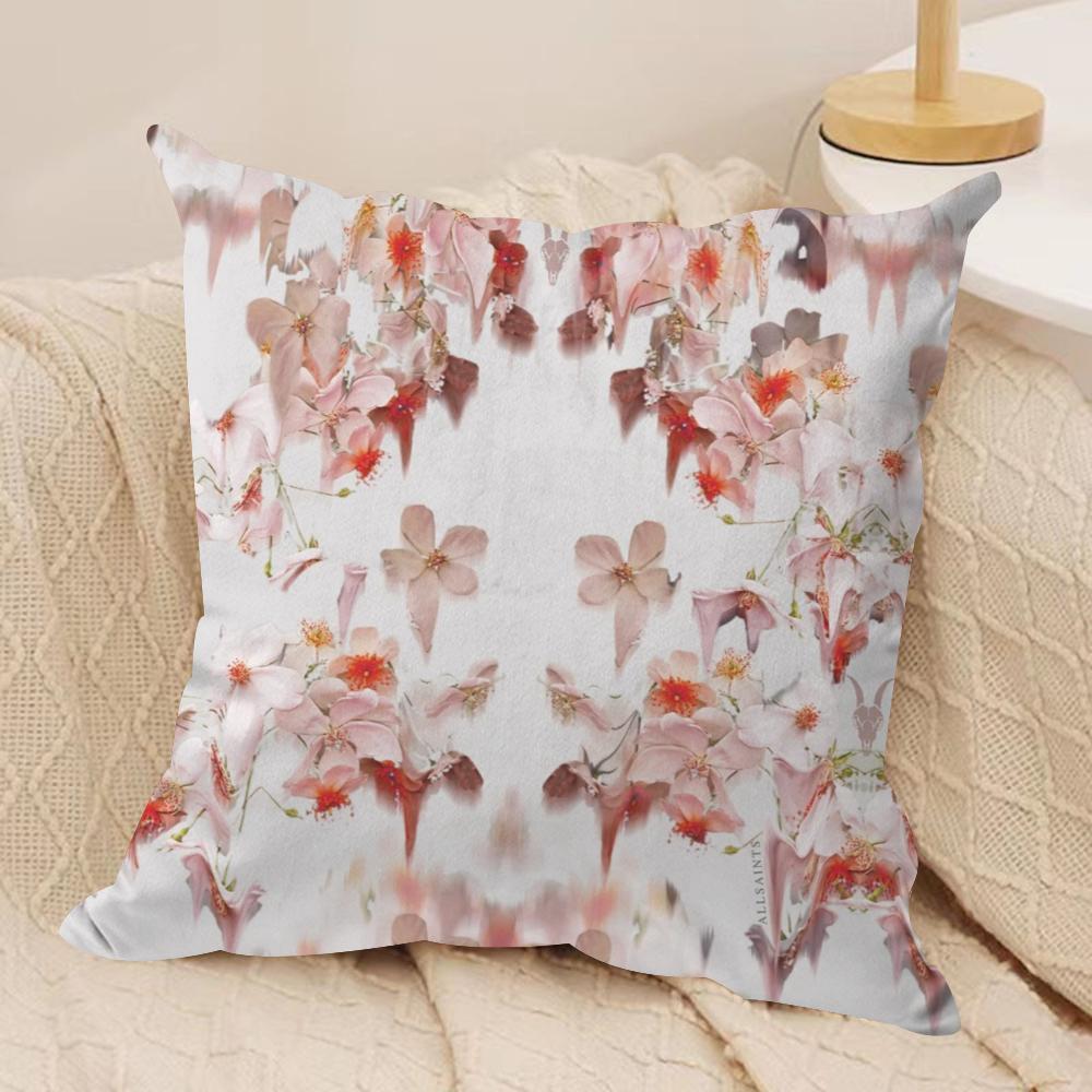 Classic AAllsaints Floral Cushion Cover Soft Plush Fabric DoubleSided Printed Sofa Cushion Cover for All Seasons Home Decor
