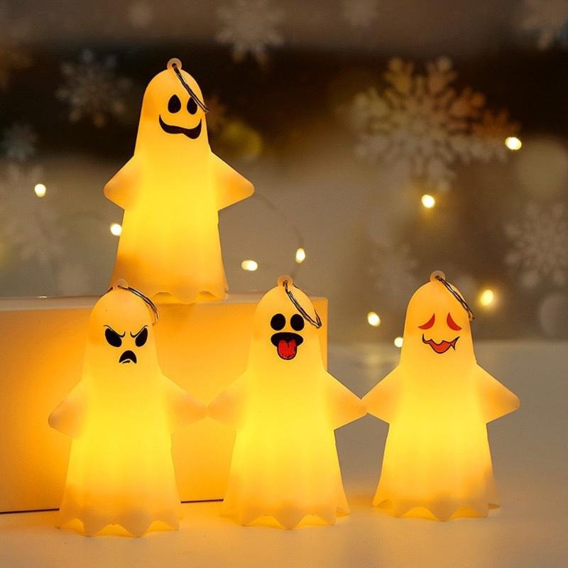 Glowing Plastic Ghostly Lamp Ornamentation Easy Hanging Light Design Safe For Kids Holiday homes Decoration Garden Display