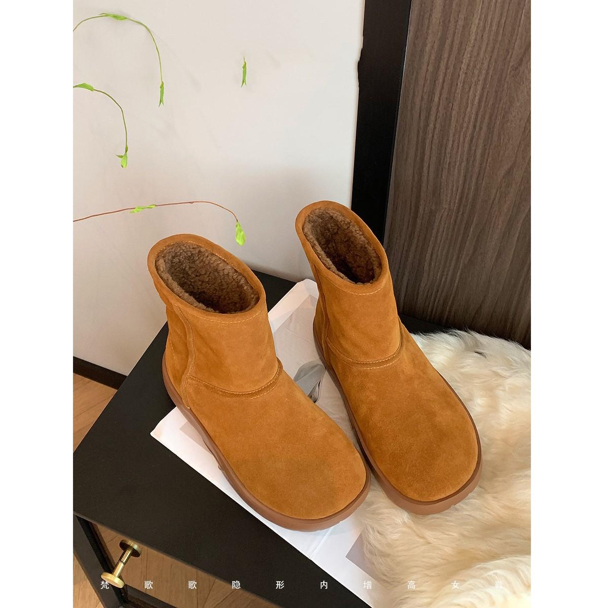 

Дом Судина, маленький человек с увеличением роста на 7 см для сохранения тепла, полусапоги с нескользящей подошвой, женские зимние хлопковые туфли на толстой подошве с бархатной подкладкой 35