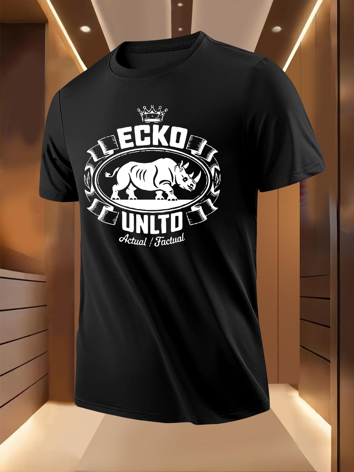 Royal Rhino Badge Print - Breathable Lightweight Polyester T-shirt XL