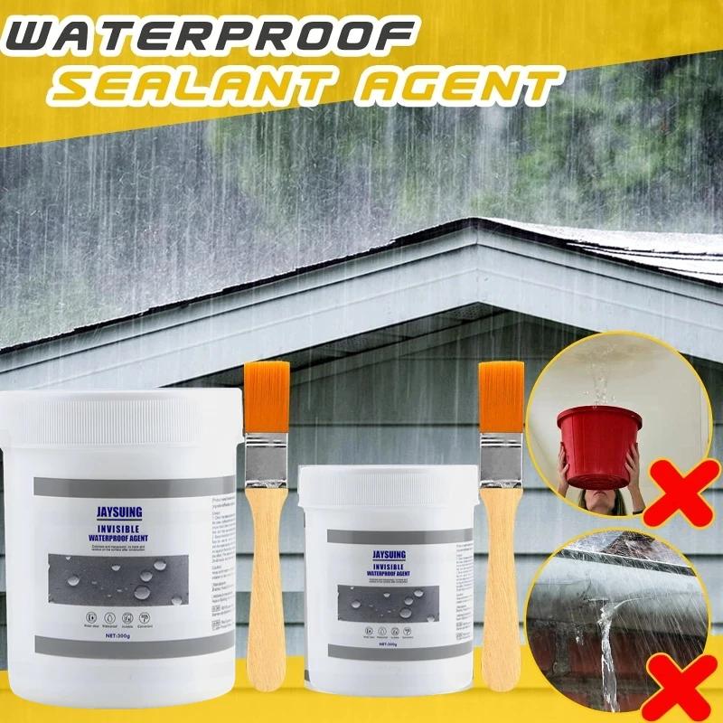 Waterproof Coating Sealant Agent Transparent Invisible Paste Glue With Brush Adhesive Repair Home Roof Bathroom 30/100/300g