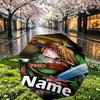 Custom Name Personalized The Legend of Zelda Print Umbrella, Auto Open Close, 8‑Rib Sturdy Frame, Commute Camping Hiking Use, Birthday Gift