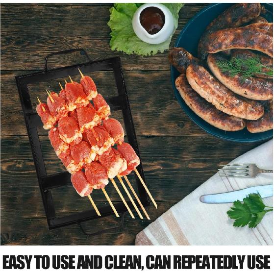 BESPORTBLE Stainless Steel Salt Block Holder for BBQ - Grilling Tray with Non-Slip Handle, Heat-Resistant Salt Plate Stand for Steaks, Roasting, 1