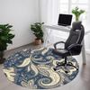 1pc Paisley Motif Office Round Area Rug, Indoor Mat Suitable ForOffice, Under Office Chairs Bedroom Living Room Home Decor, Room Deco 003