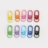 100pcs Colorful Carabiner Clasp Key Chain Lobster Clasps Rotating Keychain Hooks