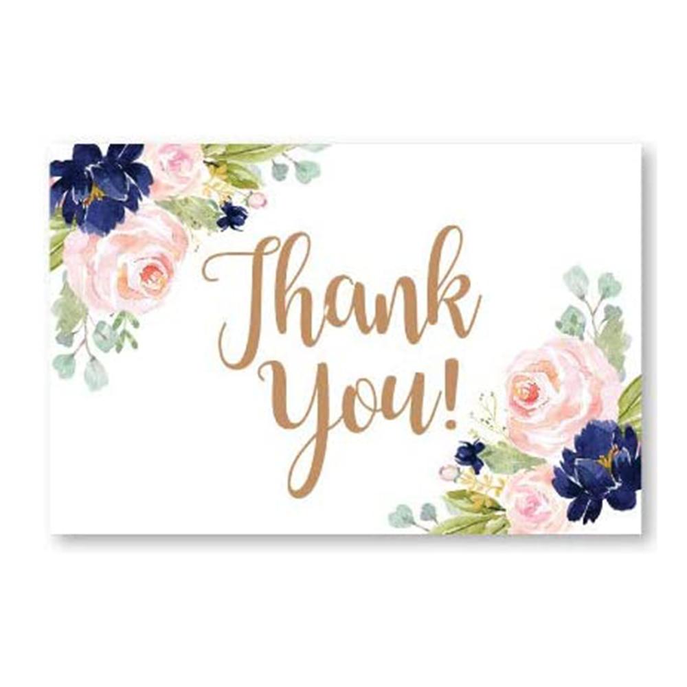 

30pcs Leaf Floral Thank You Cards with envelope stickers Invitations Blank inside Greeting Cards postcards Gift Card 9X5.4cm 9x5.4cm