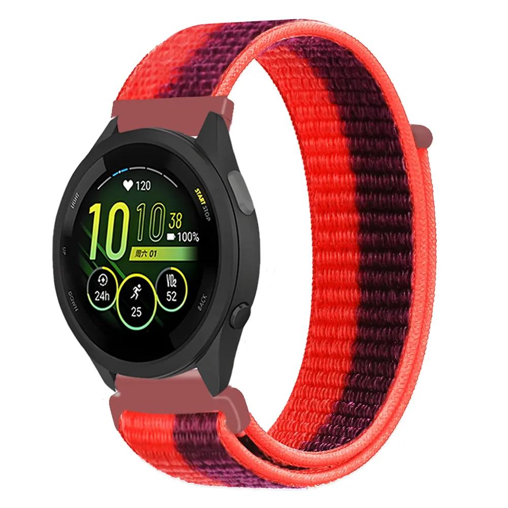 20mm 22mm Pletený nylonový smyčkový řemínek pro Garmin Forerunner 165 55 965 265 255 955 Venu 3 Náramek pro Garmin Active/Vivoactive 5
