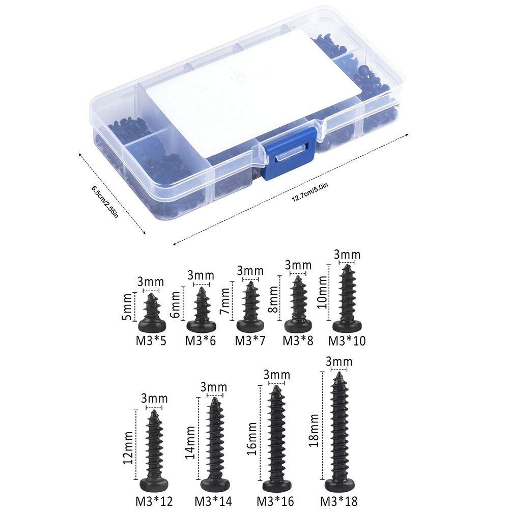 400pcs/500pcs Cross Recessed Head Self Tapping Screws Carbon Steel Laptop Screws  Laptop Repair