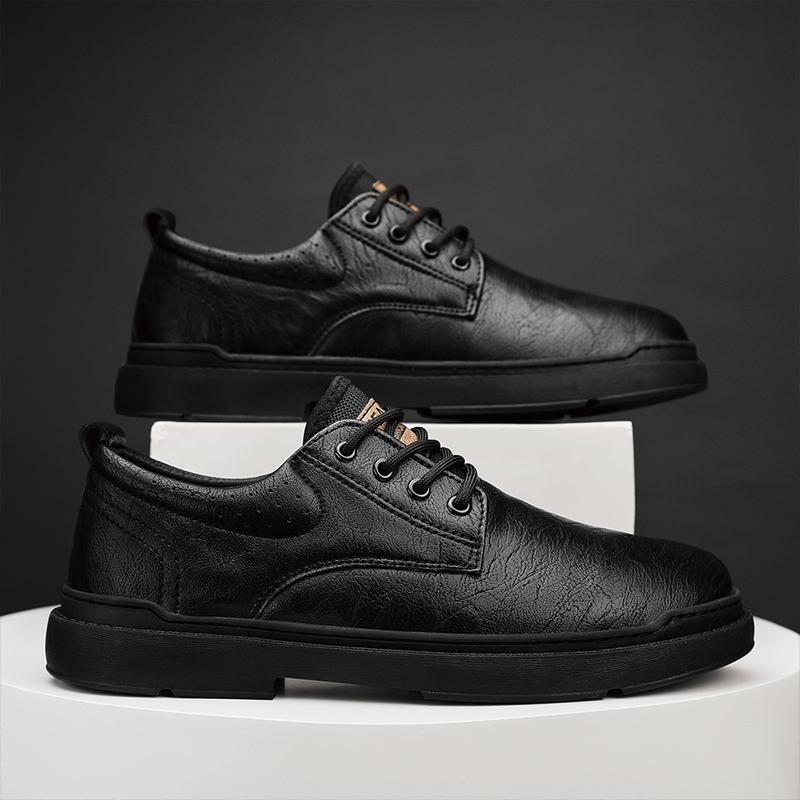 

Модные мужские повседневные туфли для вождения для мужчин Британский дизайн ретро Минималистичные и универсальные мужские туфли для вечеринок и свадеб Новые 45 чёрный