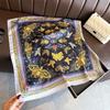 European American 70cm Small Square Imitation Silk Scarf - Printed Versatile Headscarf/Neck Protector