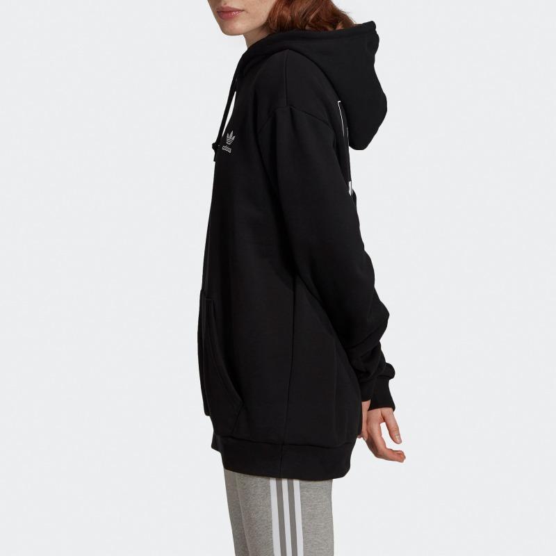 adidas Oryginalna bluza z kapturem z serii walentynkowej z logo z nadrukiem na plecach Męskie topy czarne GK7164