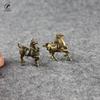 Vintage Copper War Horse Figurines Small Ornaments Pure Brass General Mount Statue Desk Decoration Animal Home Decor Accessories