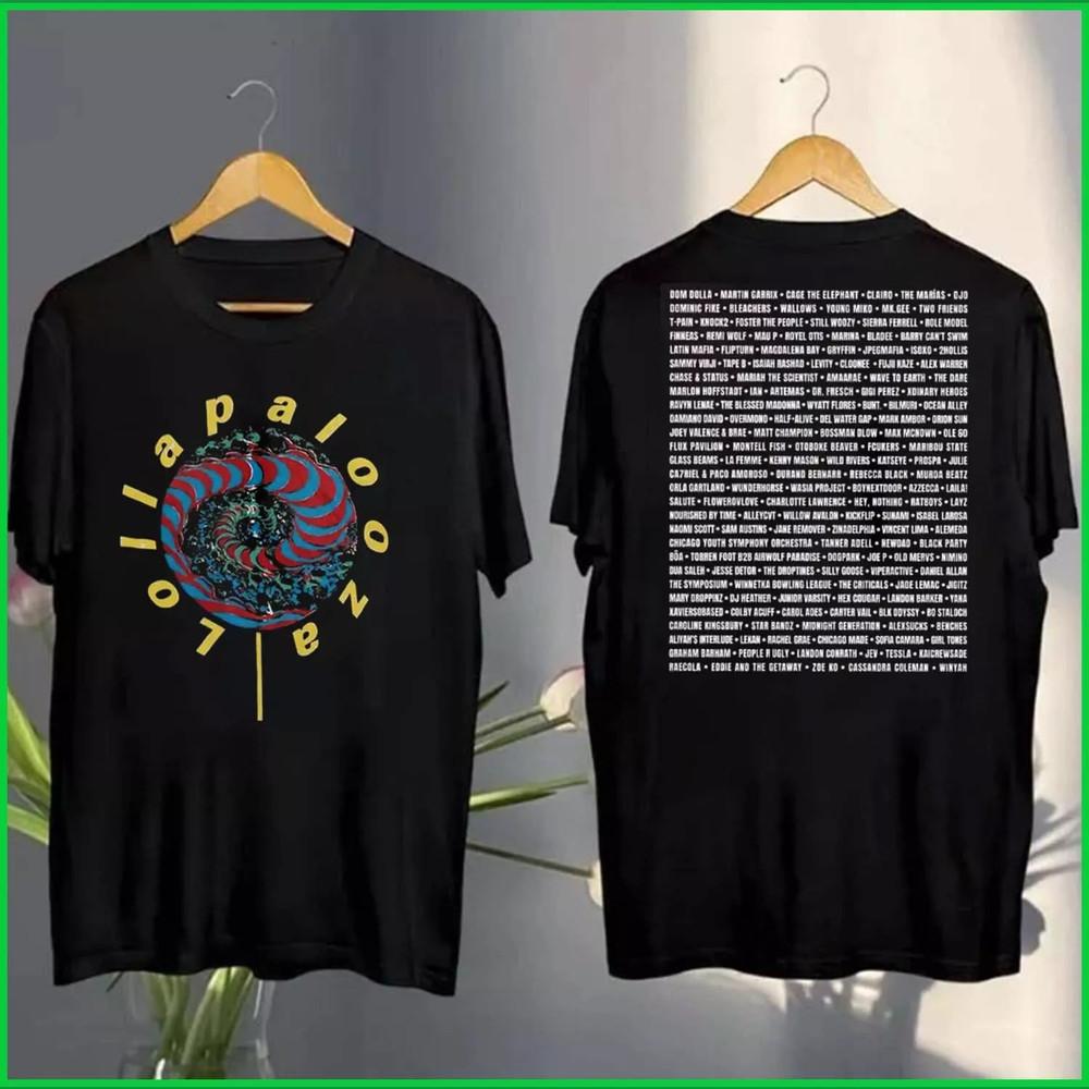 Lollapalooza Festival 2025 Lollipop Full Lineup Classic TShirt All Size Unisex T-Shirt S