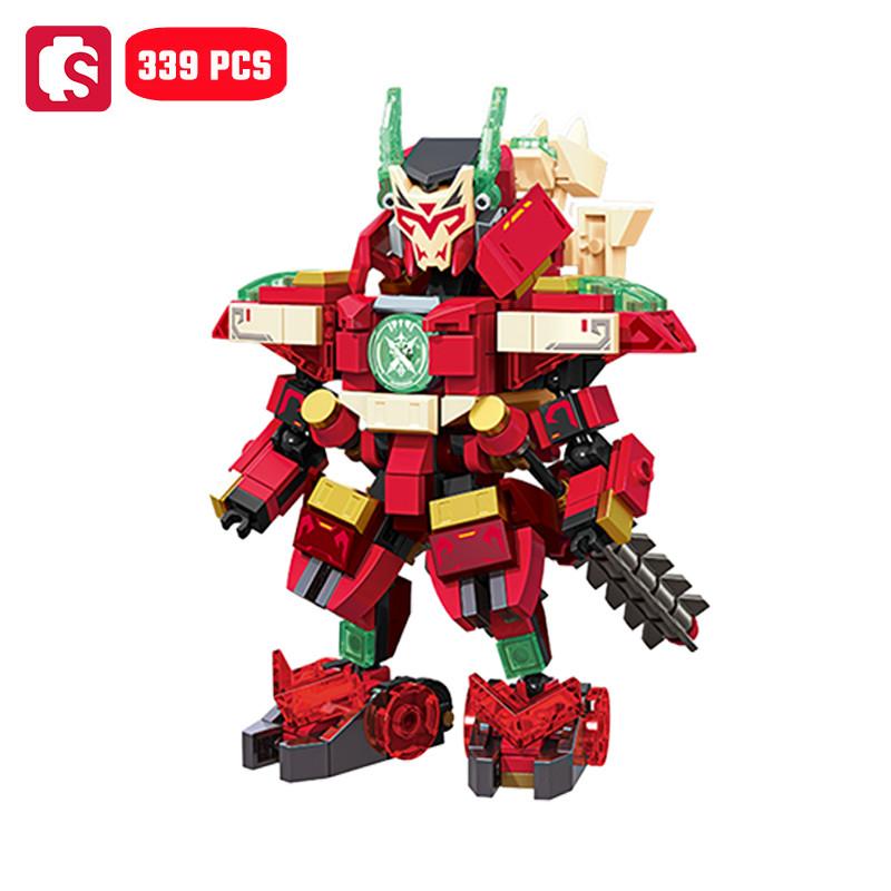 Non-Toxic Sembo Chiese-Style Mecha Assemblage Building Blocks Robot Model Bricks Collectible Ornaments Kids Toys For Children Diy Holiday Gift