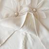 2026 Korean-Style 3D Petal Pleated Sleeveless Satin Dress for Girls