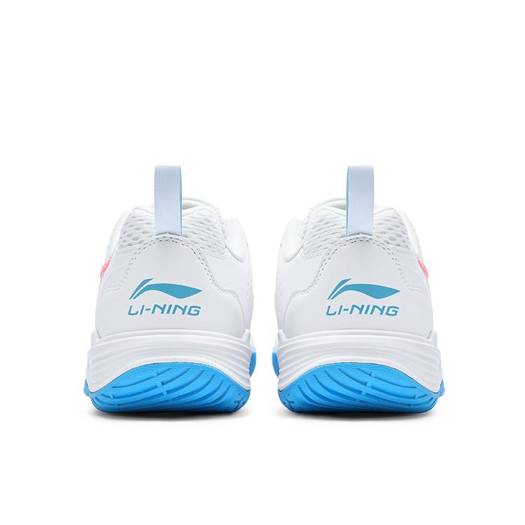 Li Ning Flying Eagle Slip Resistant, Abrasion Resistant, Breathable Badminton Shoes Unisex White Blue AYTU001-2