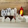 3D Nordic Style Small House Silicone Mold 10-hole House Candle Molds Mini Houses Plaster Concrete Cement Mould Soap Molds