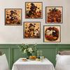 DIY Pearl Painting Kit 11x11cm Halloween Self-Adhesive Bead Art Wooden Stretch Frame Pre-Printed Canvas Beginner