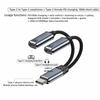 PD 100W Type C Splitter Audio Cable 2 In 1 Design 2-in-1 Headphone Adapter Cable  Headphone Use