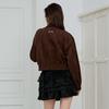 Gnarly Faux Suede Ribbon Pocket Bomber Jacket