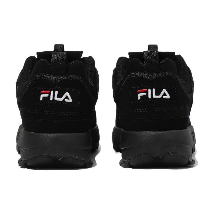 Fila Disruptor 2 1998 Cuero Sintético Resistente a la Abrasión Resistente a la Abrasión Zapatillas Casuales de Corte Bajo Unisex Todo Negro 1FM00864F_001