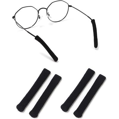 1 Par Puntas de Patilla para Gafas Antideslizantes Tejido Suave de Algodón Pata de Montura Retenedor de Gafas Cojín Calcetín para la Oreja Manga Comodidad Gafas