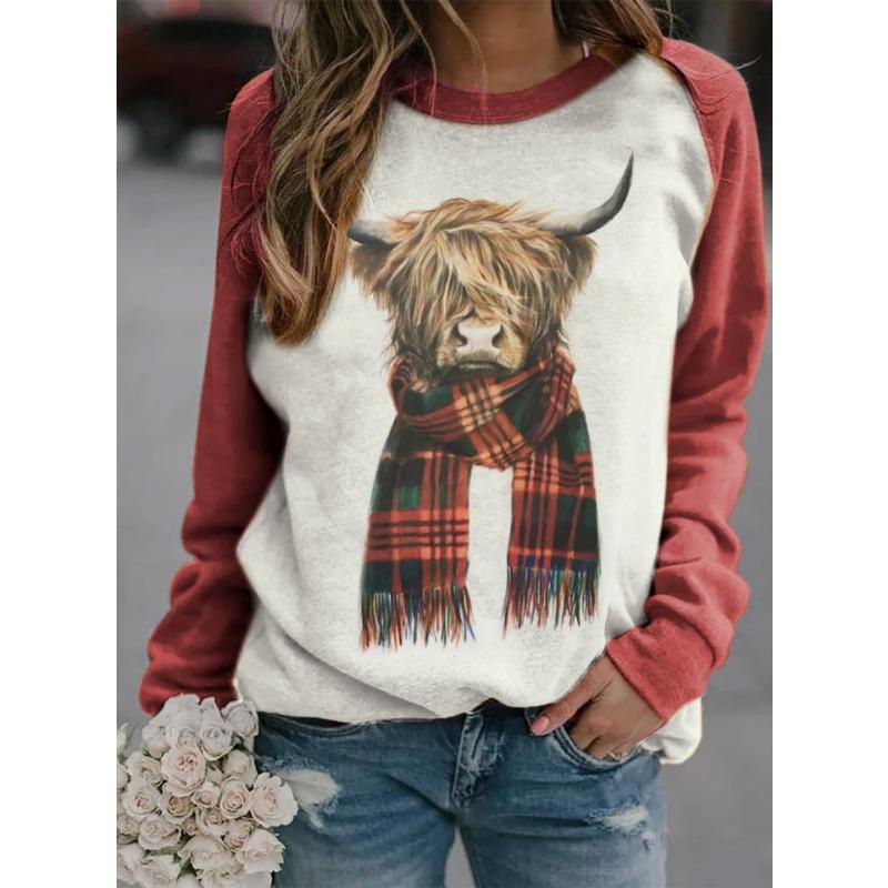 

Толстовка с длинными рукавами с принтом на Хэллоуин, женская толстовка с капюшоном на осень-зиму, повседневная, с круглым вырезом, пуловеры и длинные рукава для женщин 5XL