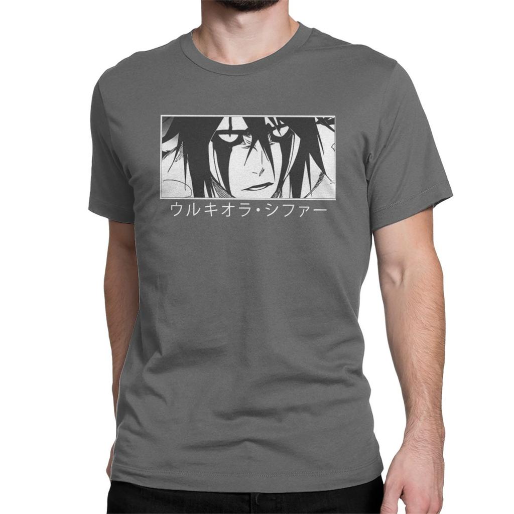 Ulquiorra Cifer Anime Bleach T Shirts Men's Cotton Funny T-Shirt Crew Neck Tee Shirt Short Sleeve Clothing 4XL 5XL 6XL