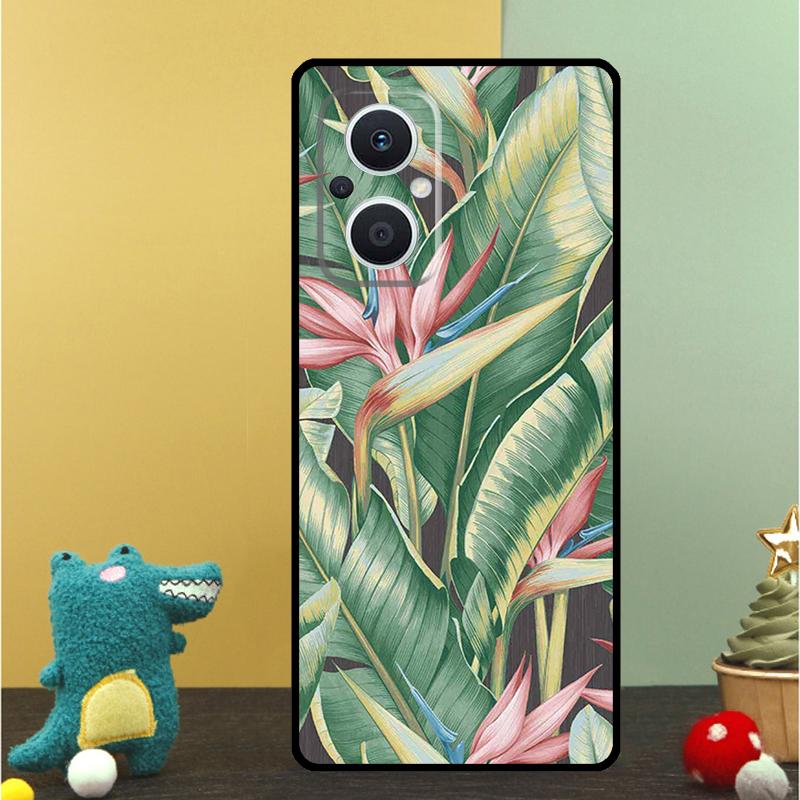 Retro Banana Leaf Plant Case For OPPO Reno 15 15F 14 13 12 11 10 Pro 14F 13F 12F 11F 8T OPPO Find X9 X8 X6 Pro Cover