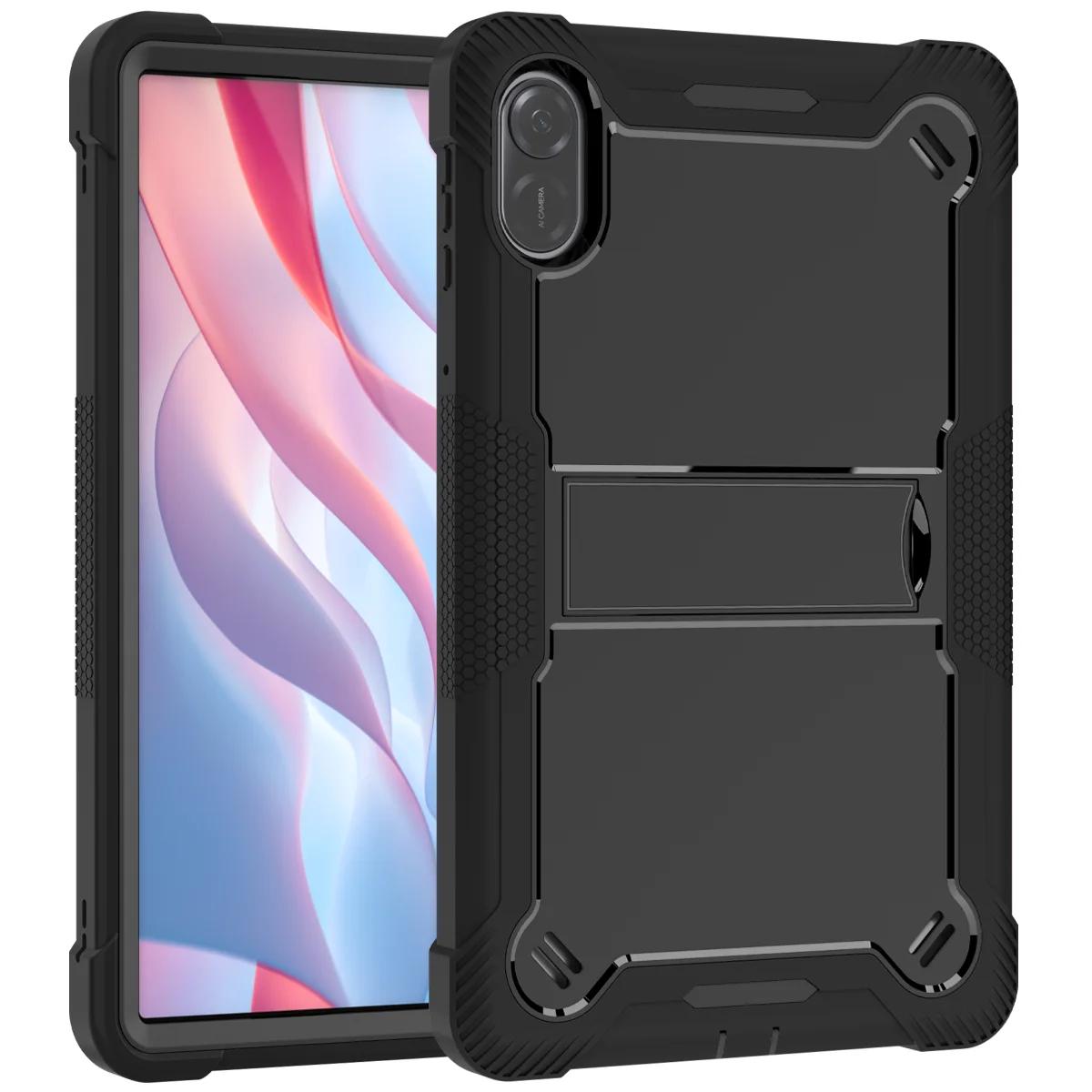 Voor Honor Pad X8A 11 X9A X9 11,5 Inch X8 Pro Tablethoes Heavy Duty Kinderen Siliconen PC Hybride Pantser Cover Standaard Schokbestendig Honor Pad X8A 11inch zwart