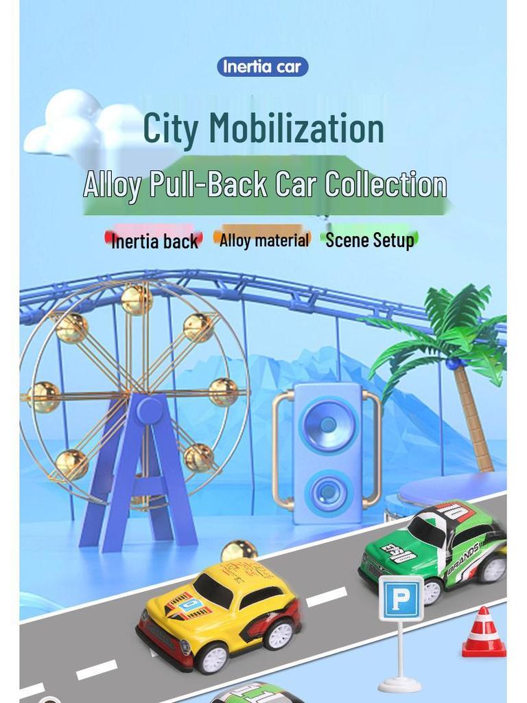 Traffic Signal and Light Educational Set: Safety Teaching Aids, Road Signs, Car Models, and Parking Scene Map